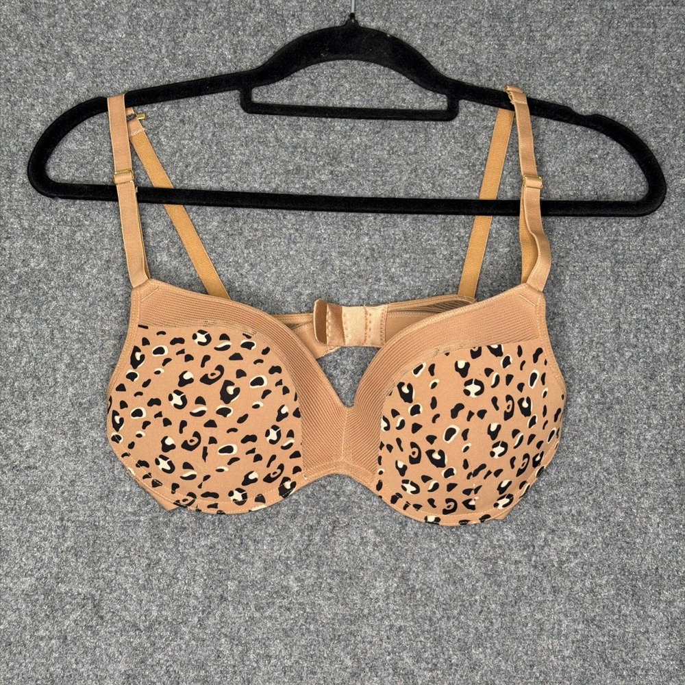 LIVELY Women's Cheetah Leopard Animal Print Bra Brown Size 34 C